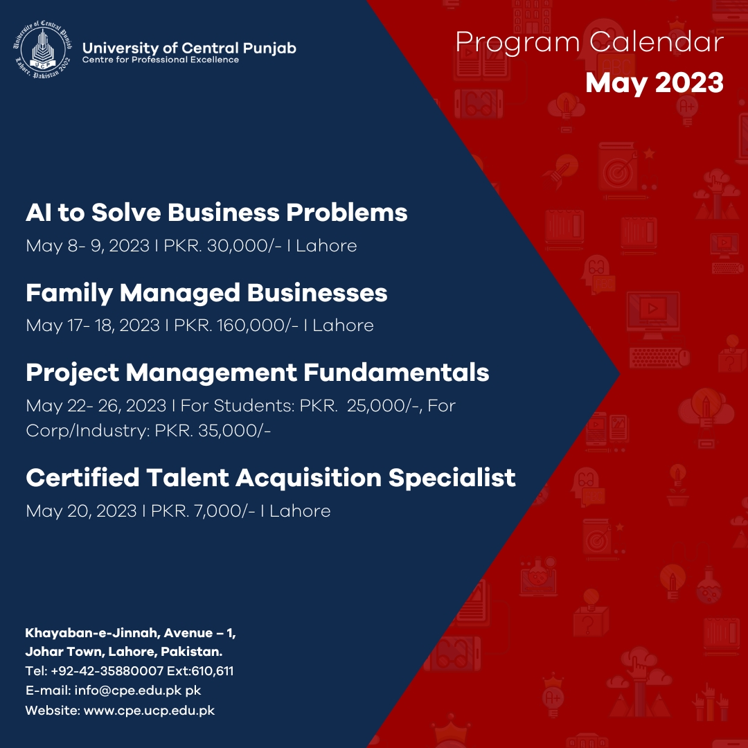 May 23 Calendar CPE UCP May 23 Calendar CPE UCP